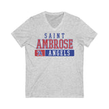 St.Ambrose Unisex Jersey Short Sleeve V-Neck Tee