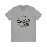 Football Mom Life Unisex Jersey Short Sleeve V-Neck Tee