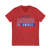 St.Ambrose Unisex Jersey Short Sleeve V-Neck Tee