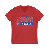 St.Ambrose Unisex Jersey Short Sleeve V-Neck Tee