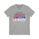 St.Ambrose Lacrosse Unisex Jersey Short Sleeve V-Neck Tee