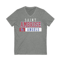 St.Ambrose Unisex Jersey Short Sleeve V-Neck Tee