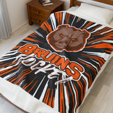 Bruins Hockey Velveteen Plush Blanket