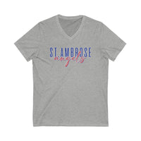 St.Ambrose Unisex Jersey Short Sleeve V-Neck Tee