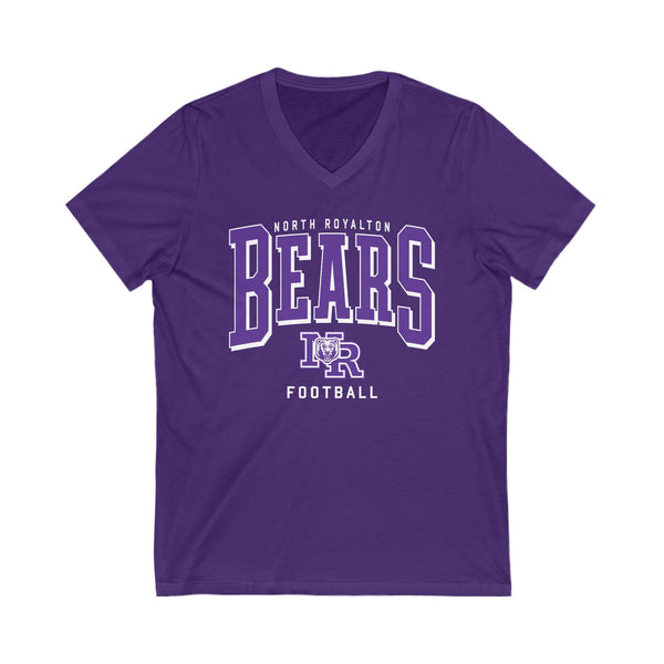 Bears Football V-neck Unisex Jersey Short Sleeve