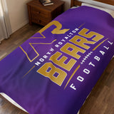 Bears Football Blanket Velveteen Plush Blanket