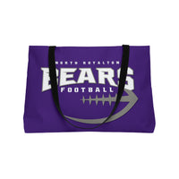 Purple Bears Football Weekender Tote Bag