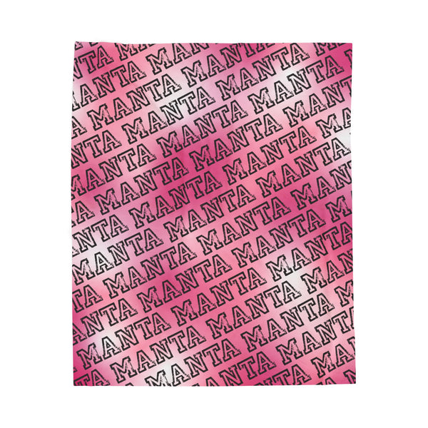 MANTA on Repeat Velveteen Plush Blanket