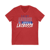 St.Ambrose Lacrosse Unisex Jersey Short Sleeve V-Neck Tee