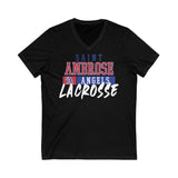 St.Ambrose Lacrosse Unisex Jersey Short Sleeve V-Neck Tee