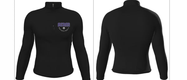 Black 1/4 zip Basketball sublimated top