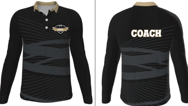 TNBA long sleeve black polo