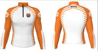 Padua 1/4 zip white and orange