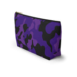 Purple camo I speak fluent Italian Accessory Pouch w T-bottom