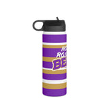 North Royalton Bears stainless steel cup  -STRIPES - Stainless Steel Water Bottle, Standard Lid