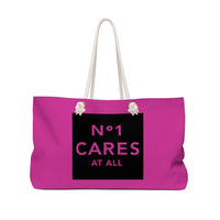 No 1 cares hot pink Weekender Bag