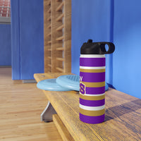 North Royalton Bears stainless steel cup  -STRIPES - Stainless Steel Water Bottle, Standard Lid