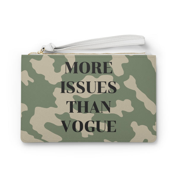 More issues than vogue camo Clutch Bag
