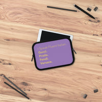 Purple and gold I speak fluent Italian Laptop Sleeve