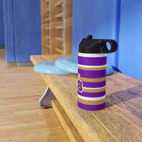 North Royalton Bears stainless steel cup  -STRIPES - Stainless Steel Water Bottle, Standard Lid