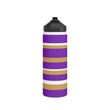 North Royalton Bears stainless steel cup  -STRIPES - Stainless Steel Water Bottle, Standard Lid