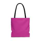 Hot pink and white I speak fluent French east coast tote