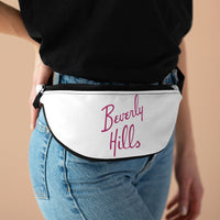 White and hot pink Beverly Hills Fanny pack