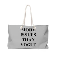 Gray more issues than vogue weekend tote