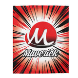 Red Maverick Velveteen Plush Blanket