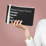 I speak Fluent French - Clutch Bag Black