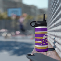 North Royalton Bears stainless steel cup  -STRIPES - Stainless Steel Water Bottle, Standard Lid