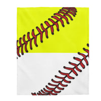 Baseball/Fastpitch Velveteen Plush Blanket