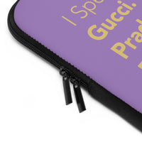 Purple and gold I speak fluent Italian Laptop Sleeve