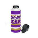 North Royalton Bears stainless steel cup  -STRIPES - Stainless Steel Water Bottle, Standard Lid