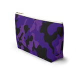 Purple camo I speak fluent Italian Accessory Pouch w T-bottom