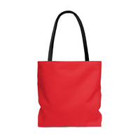 Red and white I speak fluent French east coast tote