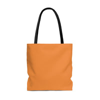 Tangerine and black I speak fluent Italian east coast tote