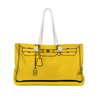 Yellow can’t afford weekend tote