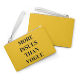 Yellow more issues than vogue clutch bag