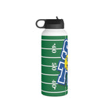 SATG Football Stainless Steel Water Bottle, Standard Lid