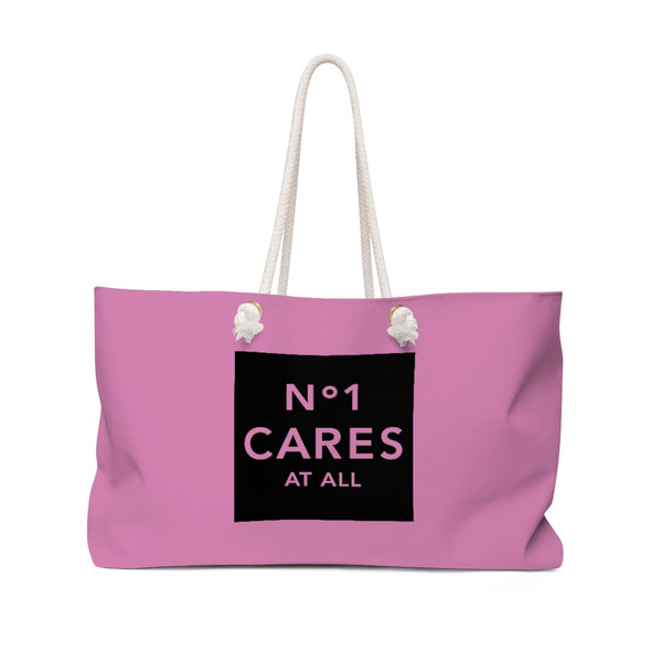 No 1 cares light pink Weekender Bag