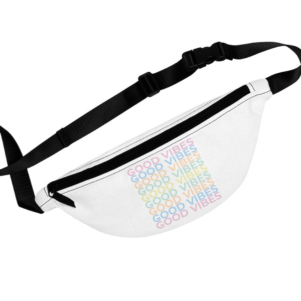 Good vibes white Fanny Pack