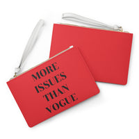 Bright red more issues than vogue clutch