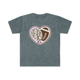 Bears Heart Football Unisex Softstyle T-Shirt