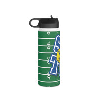 SATG Football Stainless Steel Water Bottle, Standard Lid