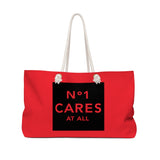 No 1 cares red Weekender Bag
