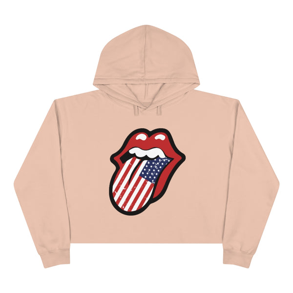 American world tour crop hoodie