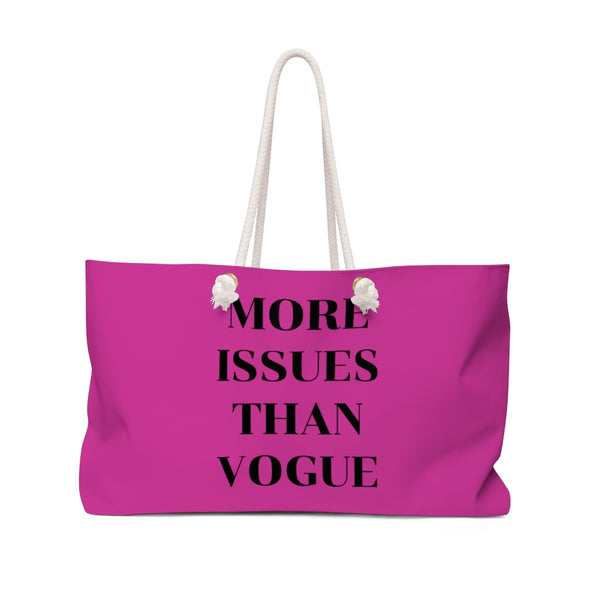 Hot pink more issues than vogue weekend bag