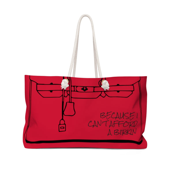 Red can’t afford weekend tote