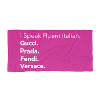 Hot pink Italian beach towel